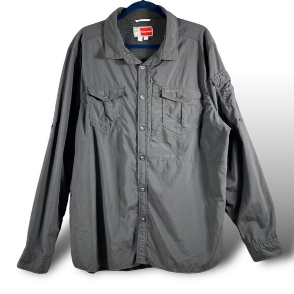 Craghoppers Shirt Mens XXL Grey Nosilife Insect Shield Vented Light Hiking Outdo - Picture 1 of 14